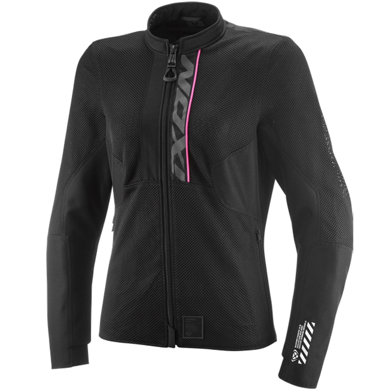 Ženska motoristična jakna IXON Ostro Lady črno-fluo roza