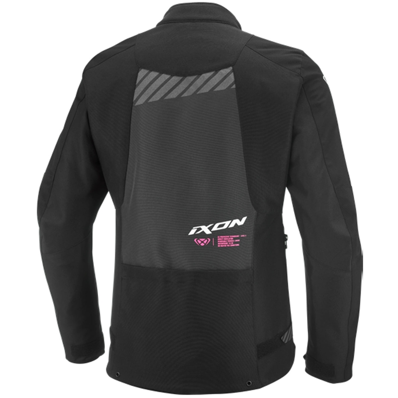 Ženska motoristična jakna IXON Tyr črna-antracit-fluo roza