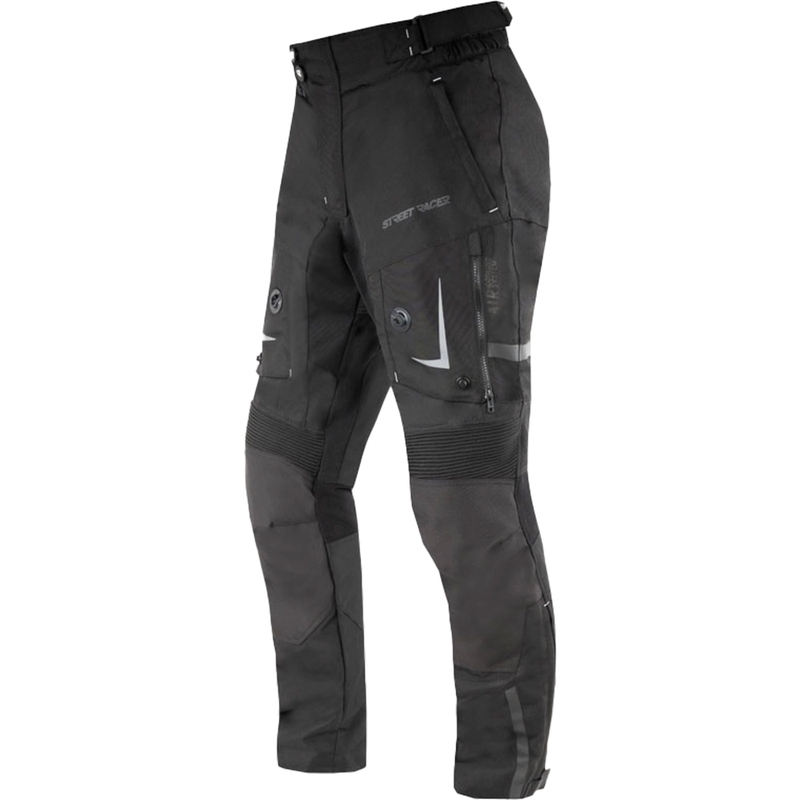 Črne motoristične hlače Street Racer All Season