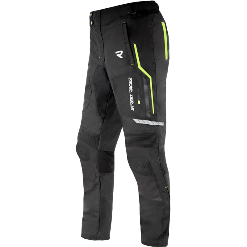 Motoristične hlače Street Racer Flex EVO črno-fluo rumene