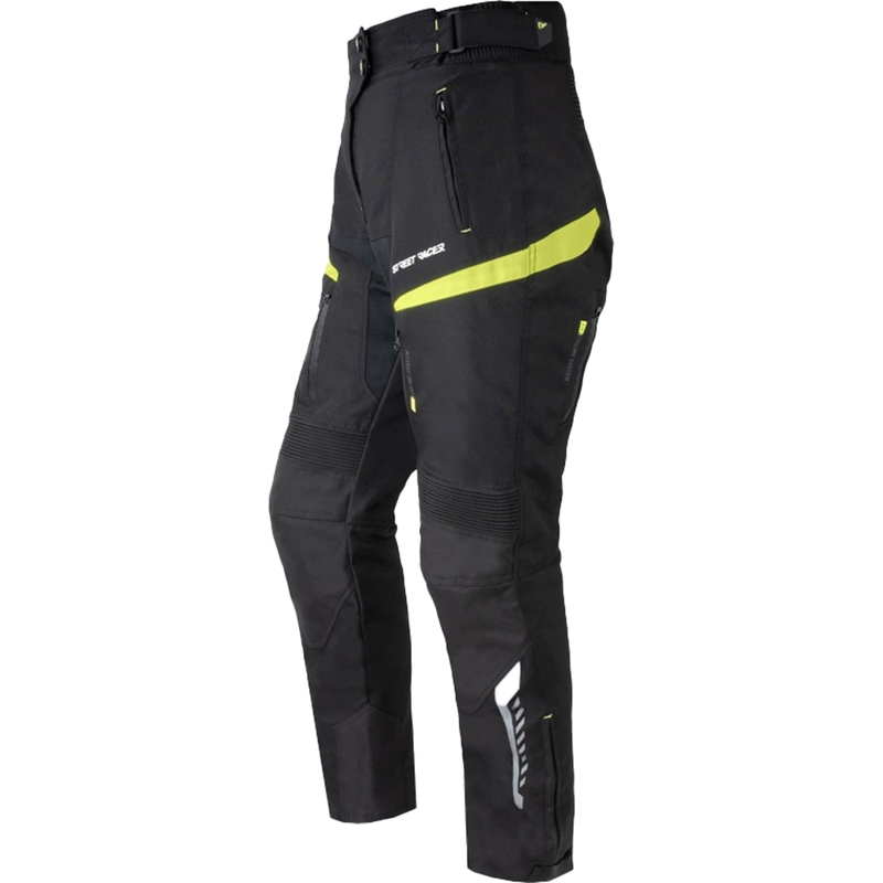 Ženske motoristične hlače Street Racer Vix črno-fluo rumene