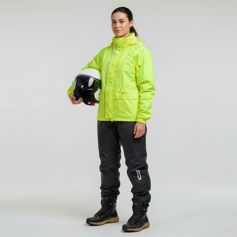 Motoristični dežni plašč SiDi Tempora fluo rumeno-črn