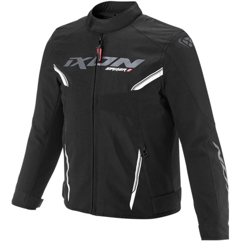 Otroška motoristična jakna IXON Striker 2 črno-bela