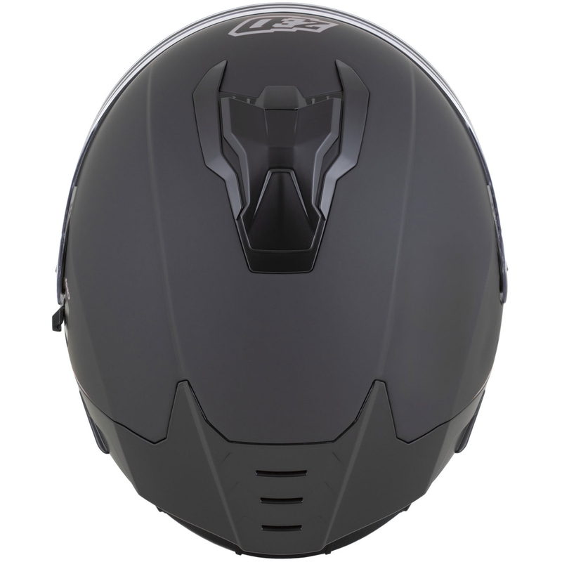 Motoristična čelada ZED K40 z integriranim obrazom, mat črno-temno siva
