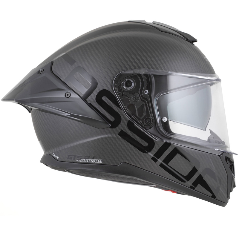 Cassida Integral GTS 2.1 Plus Carbon motoristična čelada z integriranim obrazom, mat karbonsko-črna-bela