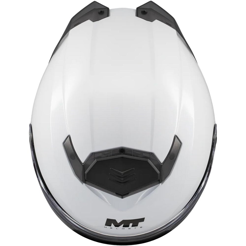 Motoristična čelada MT Atom 2 SV Pure A0 z zložljivo platformo, bela