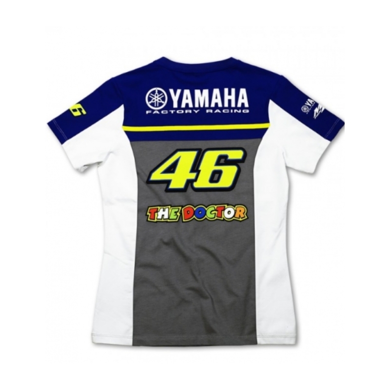 Ženska majica VR46 Valentino Rossi Yamaha Dual modro-siva