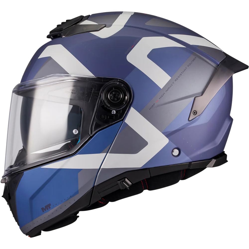 Motoristična čelada MT Atom 2 SV Dexter C2, mat modro-siva, zložljiva