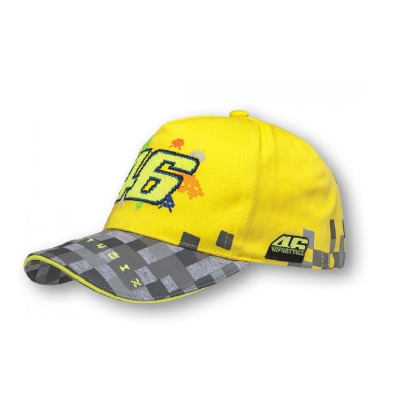 Otroška kapa VR46 Valentino Rossi rumeno-siva