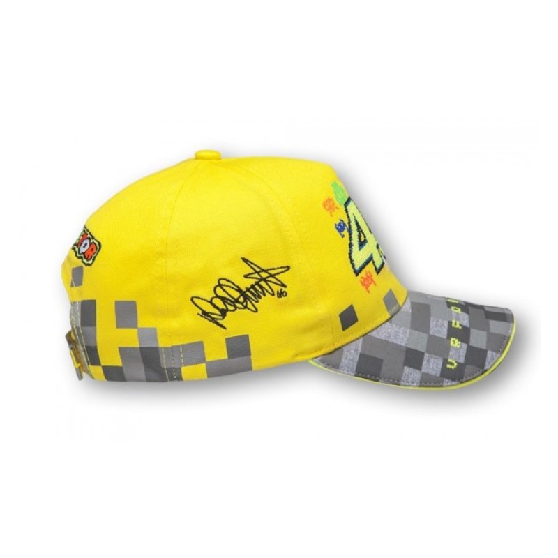 Otroška kapa VR46 Valentino Rossi rumeno-siva