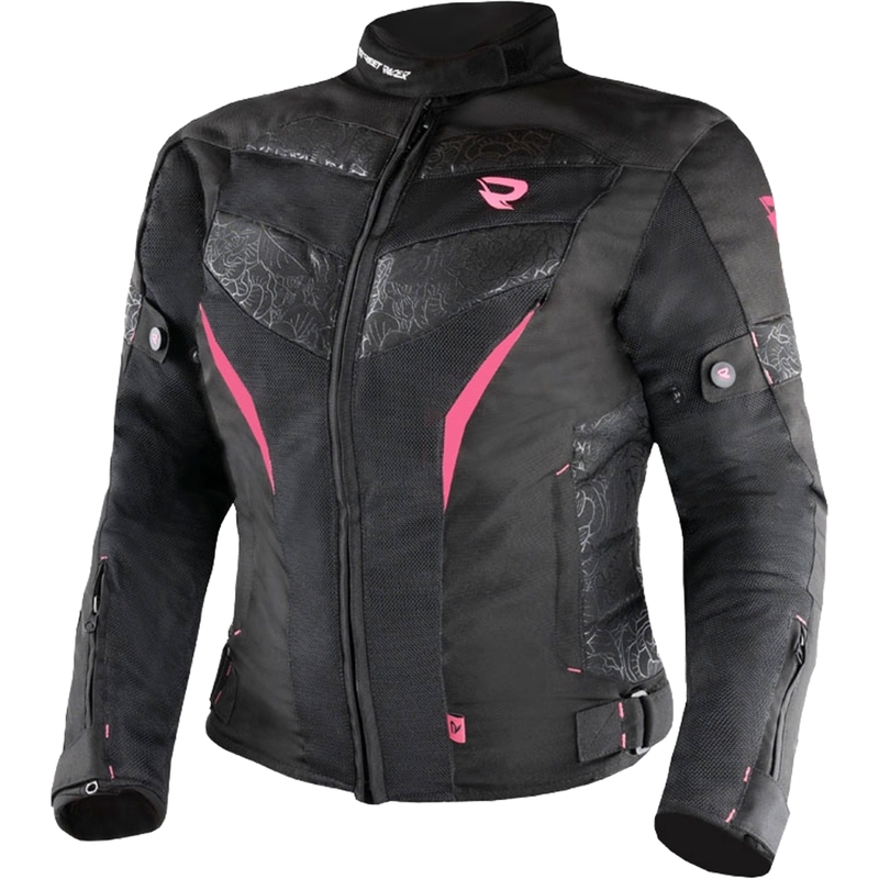Ženska motoristična jakna Street Racer Rose Air črno-roza