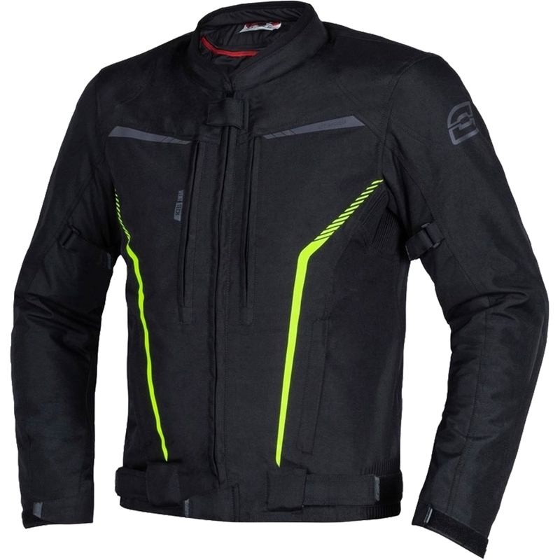 Motoristična jakna Ozone Delta IV črno-fluo rumena
