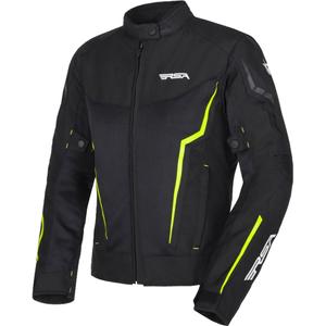 Ženska motoristična jakna RSA Bolt Black-White-Fluo Yellow