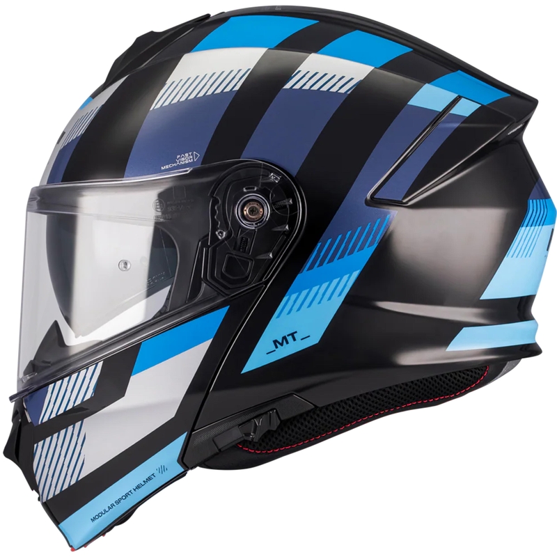 Preklopna motoristična čelada MT Genesis SV Stroke B7 črno-modra