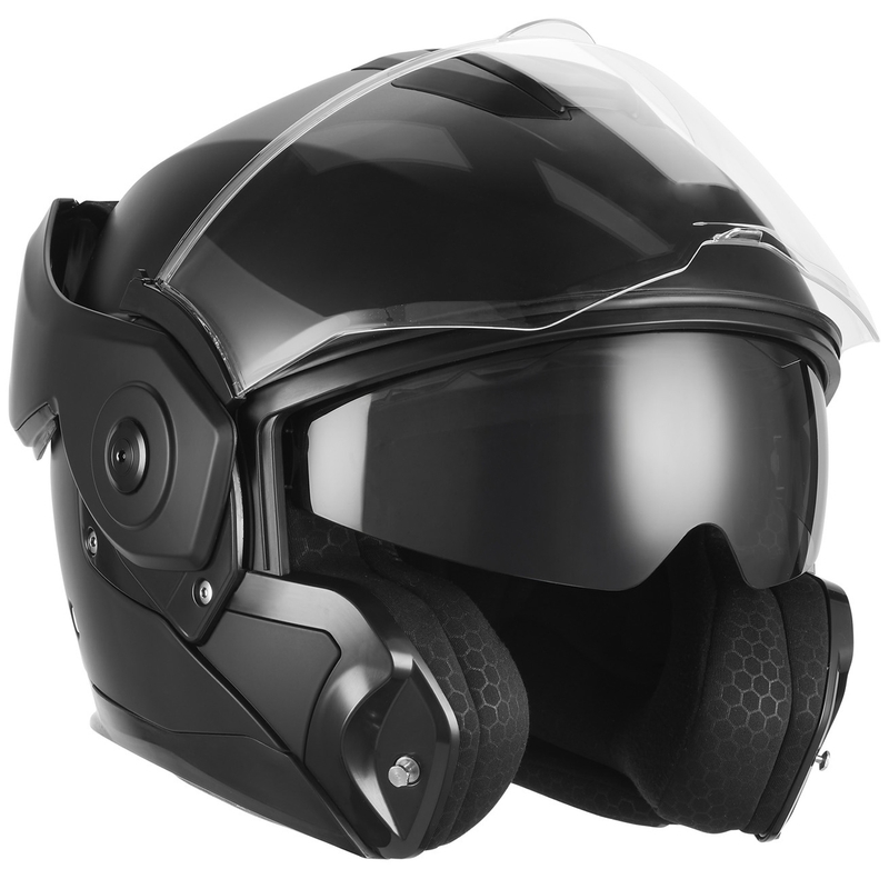NOX PREMIUM Spinner preklopna motoristična čelada mat črne barve