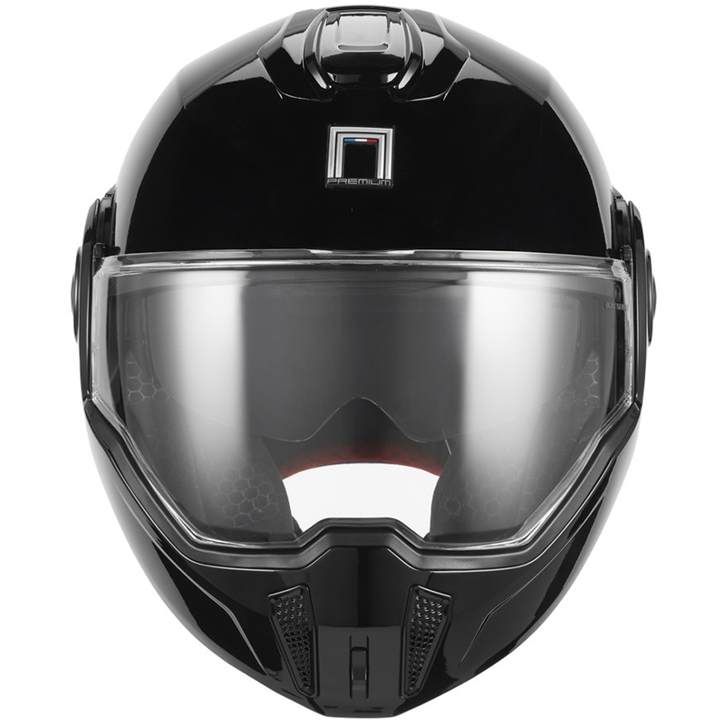 NOX PREMIUM Spinner preklopna motoristična čelada črne barve