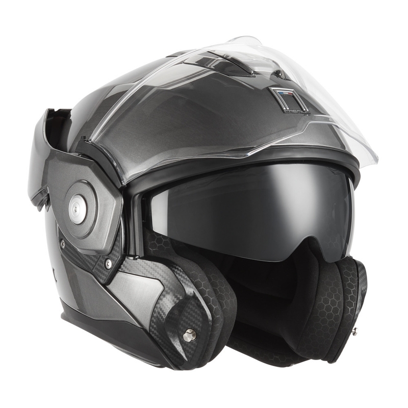 NOX PREMIUM Spinner preklopna motoristična čelada, mat titan