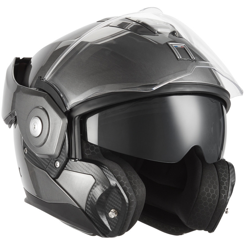 NOX PREMIUM Spinner preklopna motoristična čelada, mat titan
