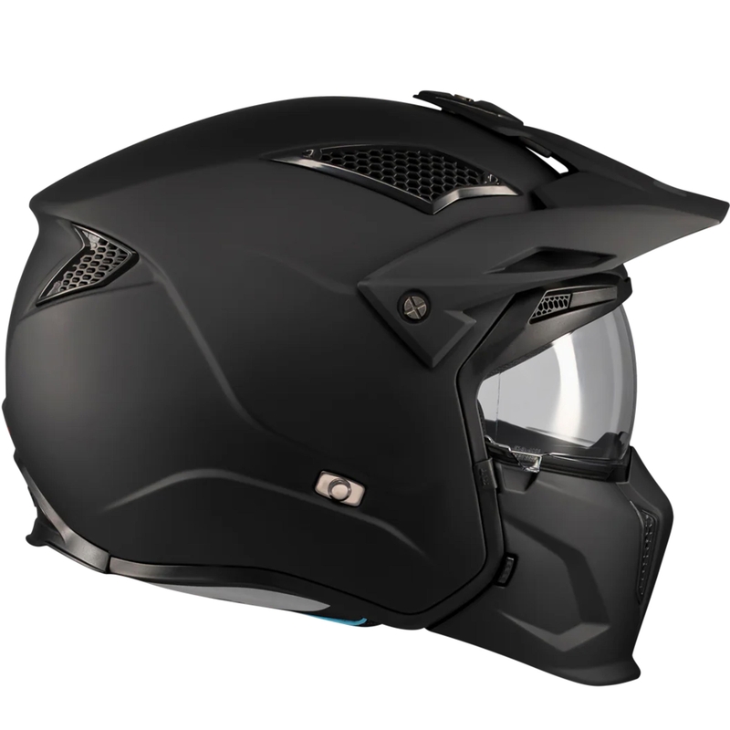 Modularna motoristična čelada MT Streetfighter SV S Pure A1 mat črne barve