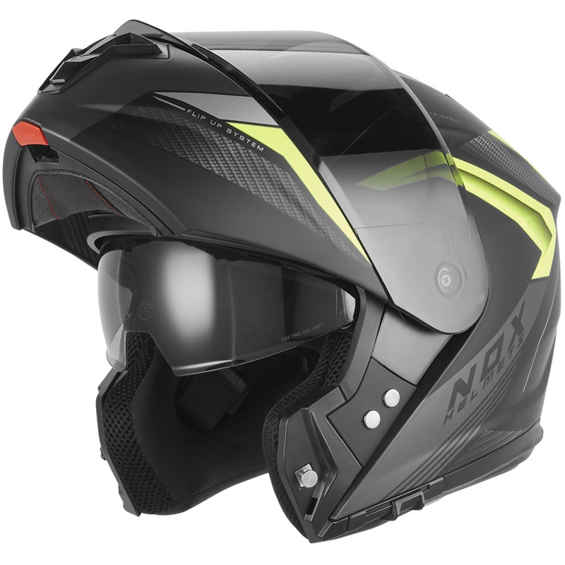 Motoristična čelada NOX N968 Shift, mat črno-fluo rumena