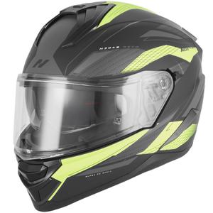 Motoristična čelada NOX N304-S REVO mat črno-fluo rumena