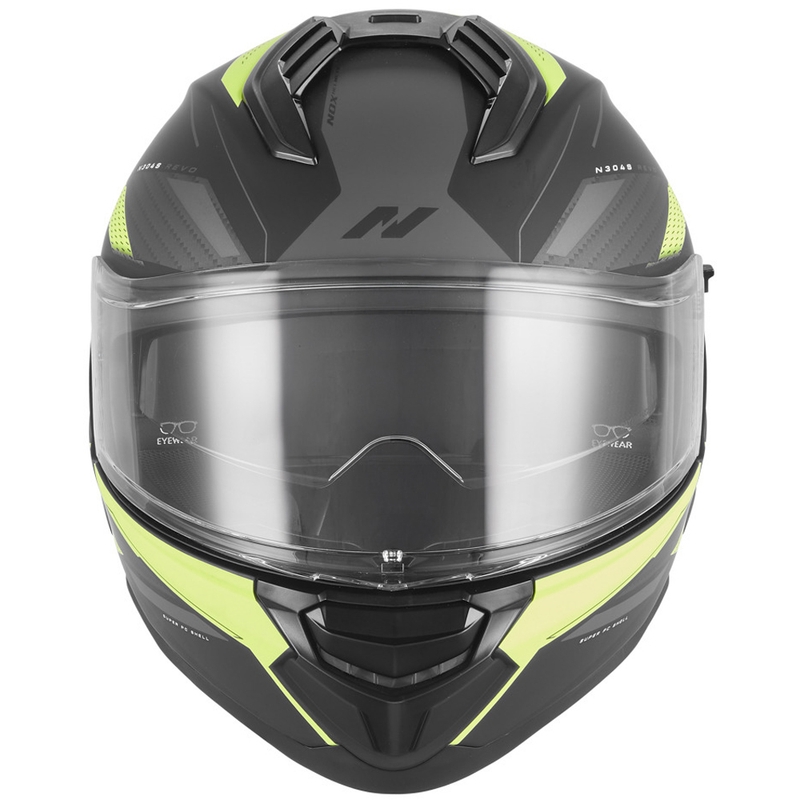 Motoristična čelada NOX N304-S REVO mat črno-fluo rumena