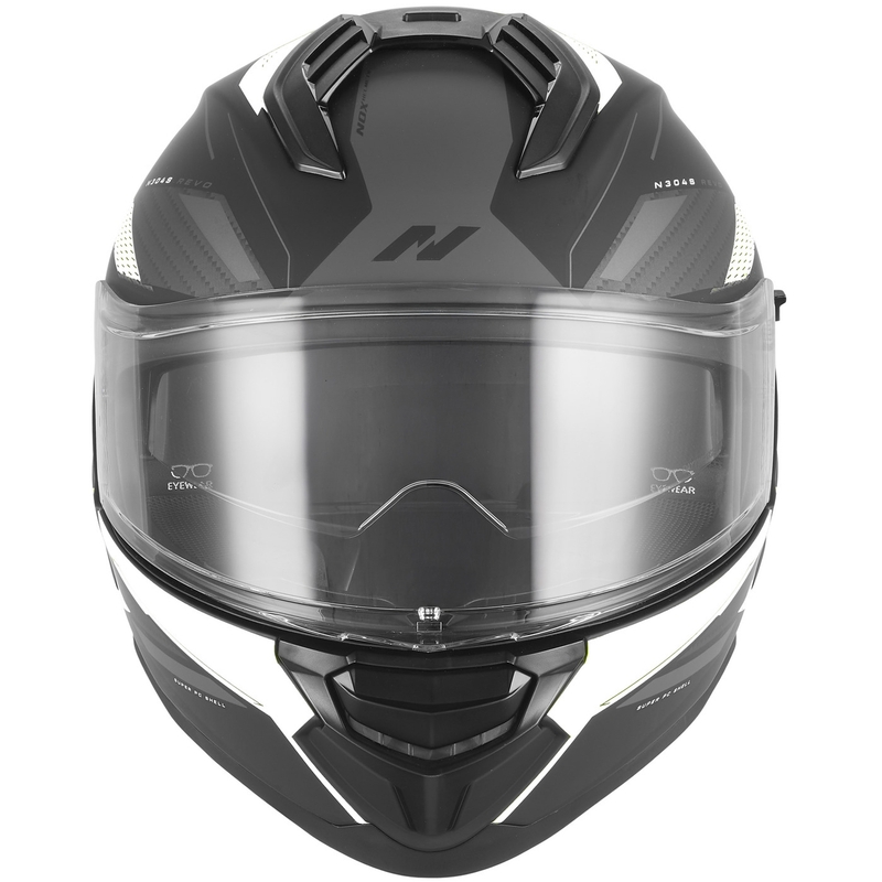 Motoristična čelada NOX N304-S REVO, mat črno-bela
