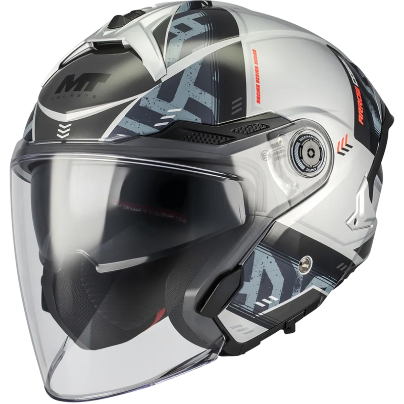 Odprta motoristična čelada MT Cosmo SV Arrow C2 sivo-črna