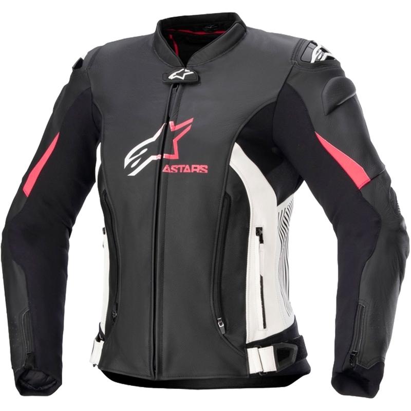 Ženska motoristična jakna Alpinestars GP PLUS 4 črno-belo-roza