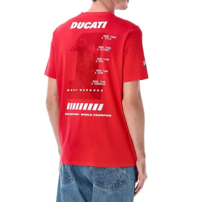 Majica Ducati Marc Marquez MM93 World Champ rdeča