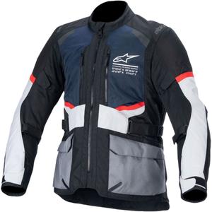 Motoristična jakna Alpinestars Andes Drystar temno modro-črno-svetlo siva