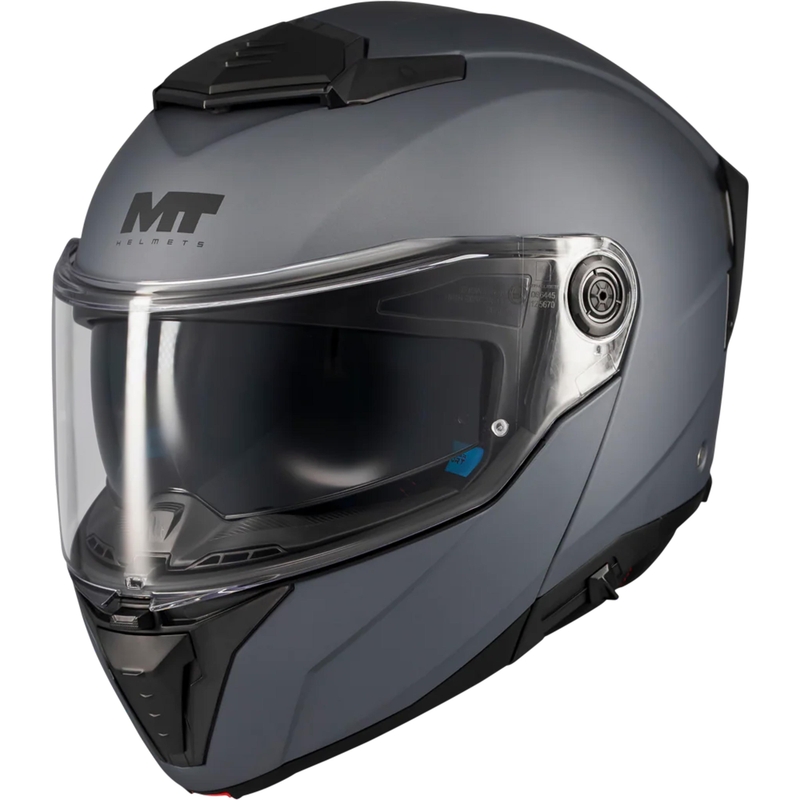 Motoristična čelada MT Atom 2 SV Pure A2 z zložljivo platformo, mat siva