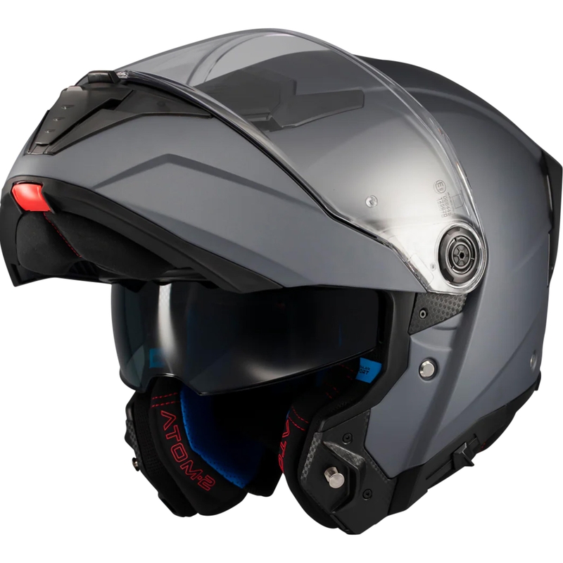 Motoristična čelada MT Atom 2 SV Pure A2 z zložljivo platformo, mat siva