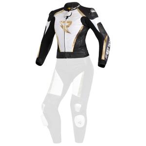 Ženska jakna Street Racer Kiara black-white-gold