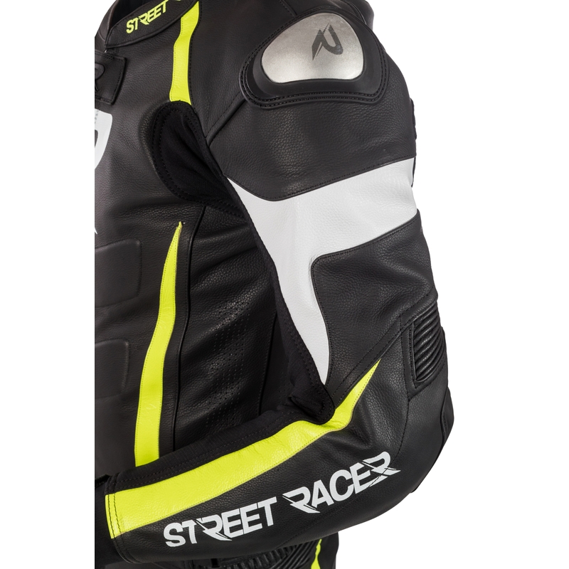 Moška jakna Street Racer Fasttrack black-white-fluo yellow razprodaja