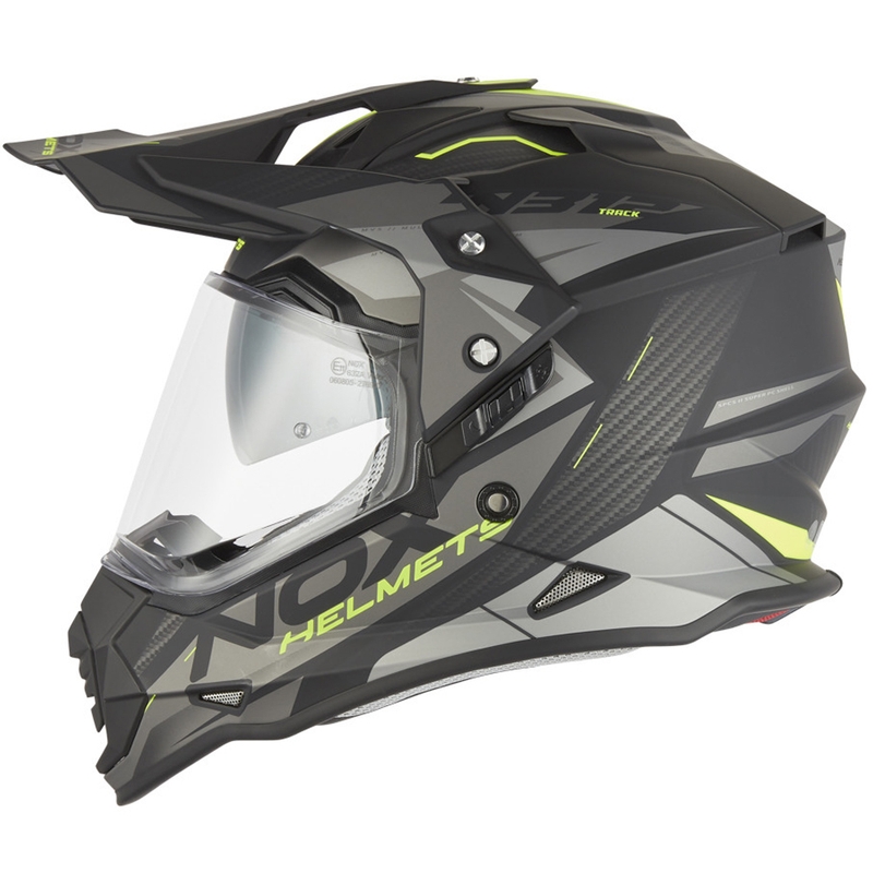 Enduro motoristična čelada NOX N312 Track mat črno-fluo rumena