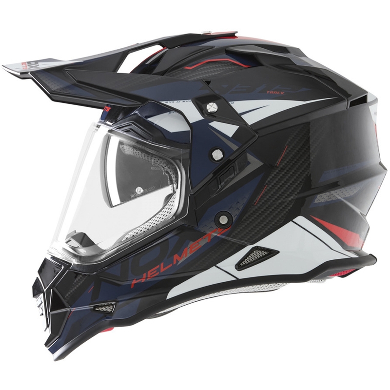 Čelada za enduro motor NOX N312 Track modro-rdeča
