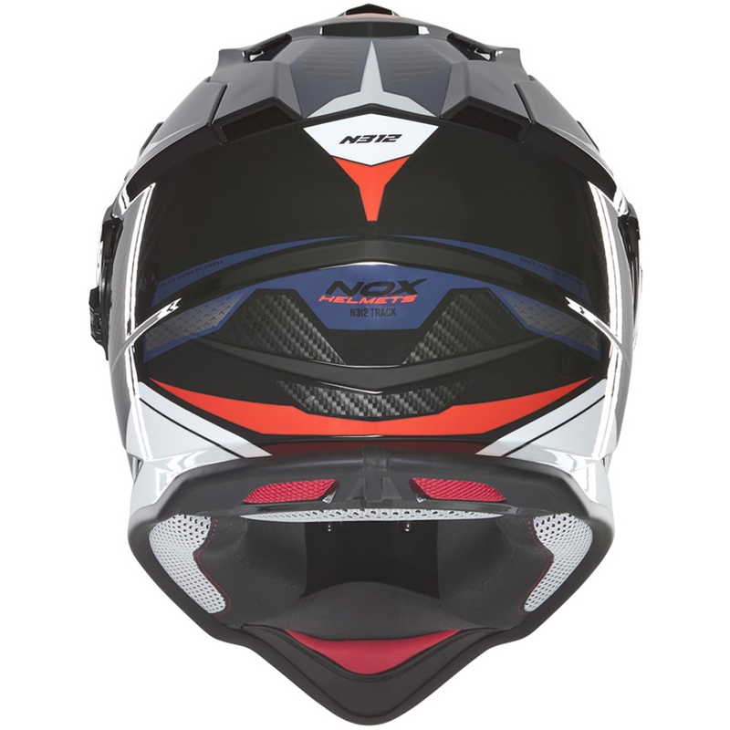 Čelada za enduro motor NOX N312 Track modro-rdeča