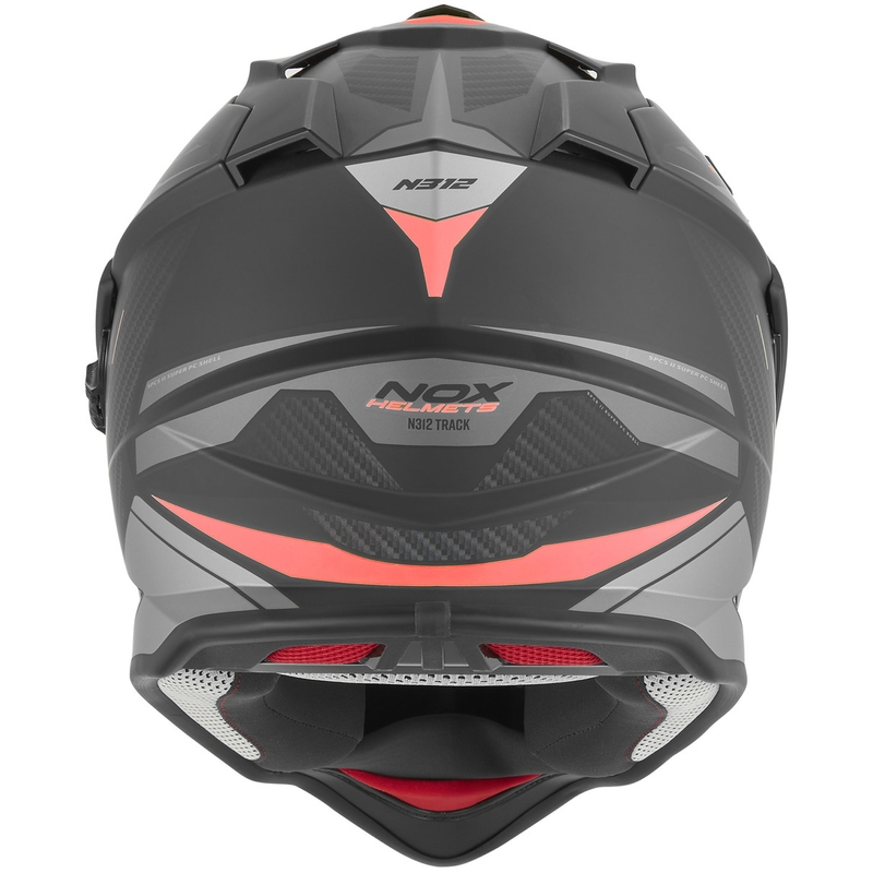 Čelada za enduro motor NOX N312 Track mat črno-rdeča