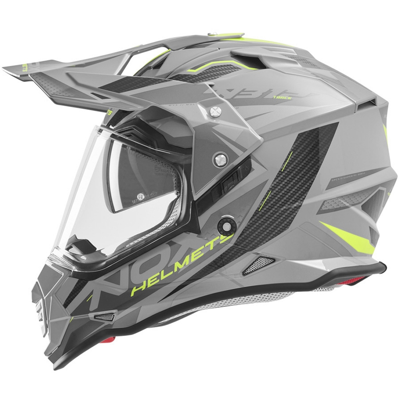 Enduro motoristična čelada NOX N312 Track sivo-fluo rumena