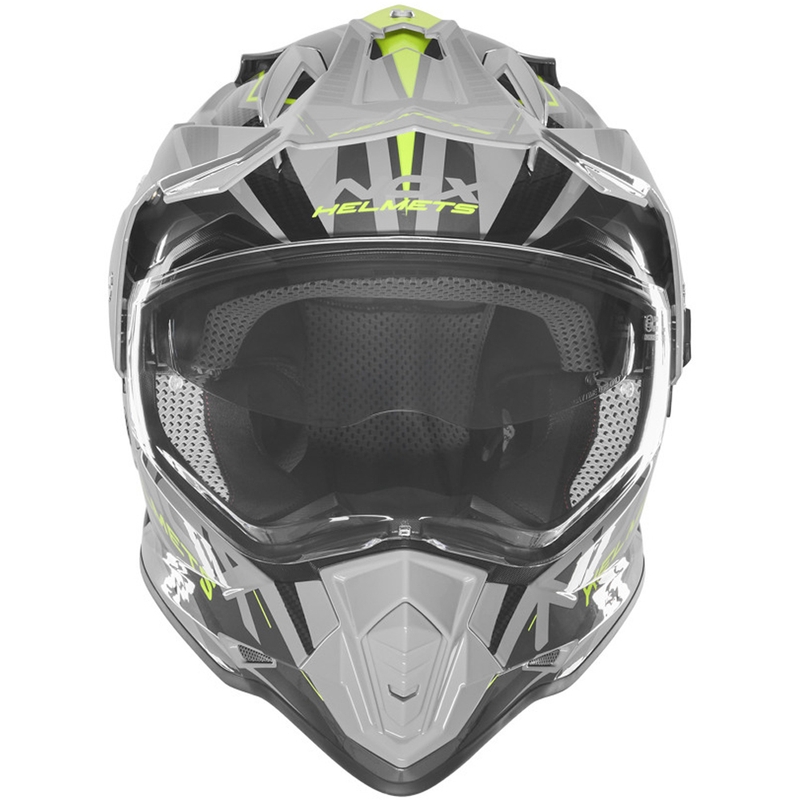 Enduro motoristična čelada NOX N312 Track sivo-fluo rumena