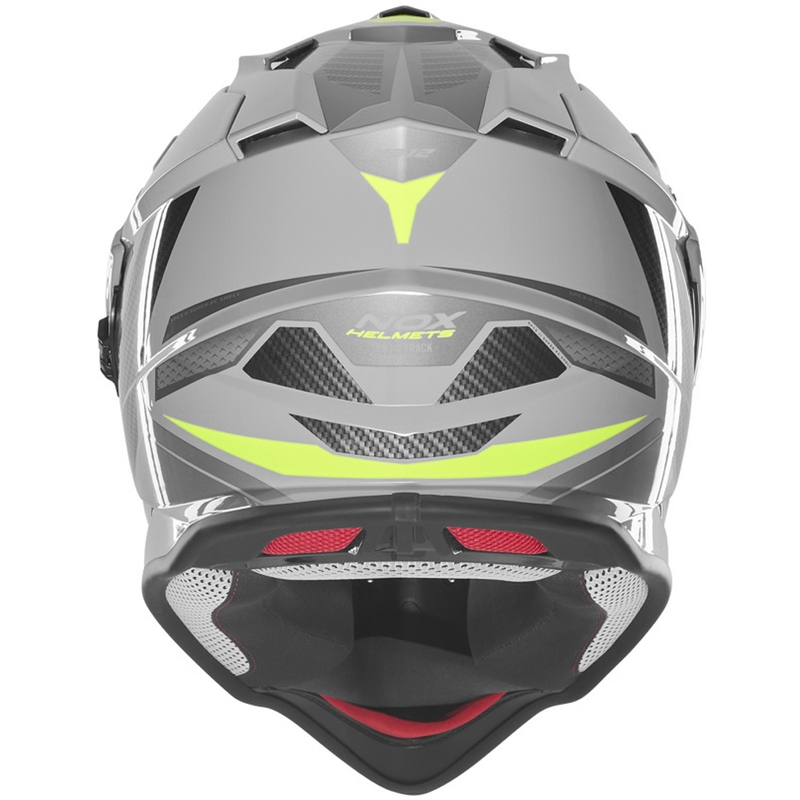 Enduro motoristična čelada NOX N312 Track sivo-fluo rumena