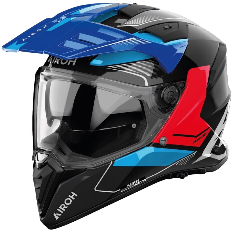 Enduro motoristična čelada Airoh Bandit Tune modro-rdeča - II. kvaliteta - II. kakovost