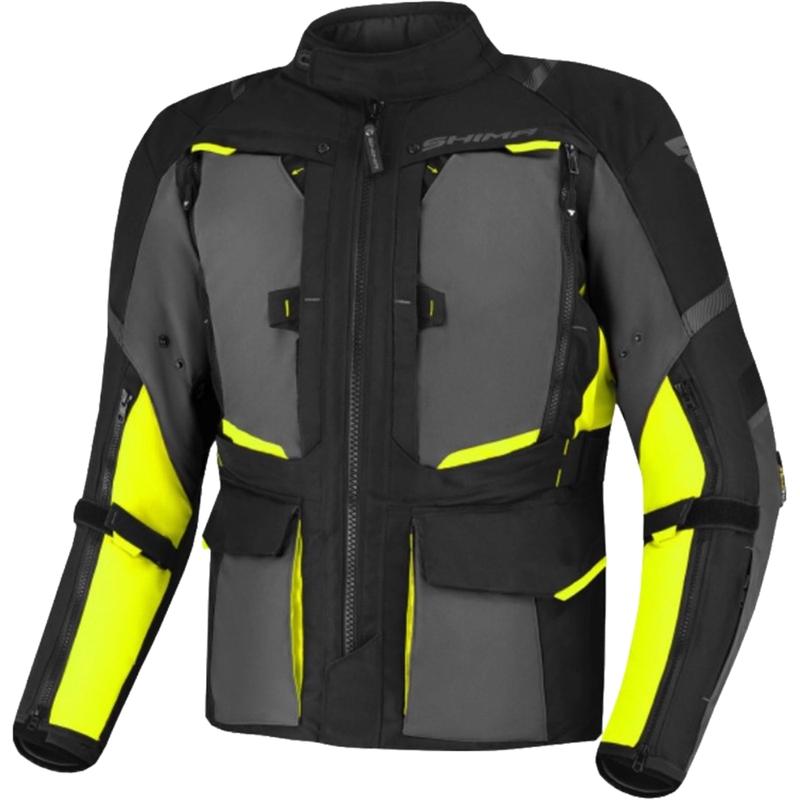 Motoristična jakna Shima Hero 2.0 black-grey-fluo yellow