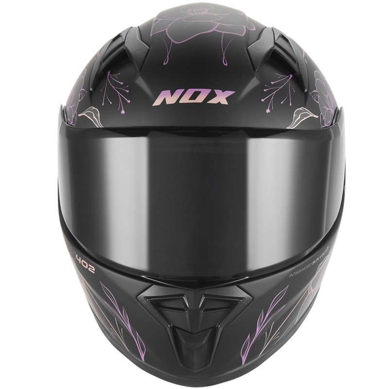 Otroška motoristična čelada NOX N731 Spring, mat črno-roza