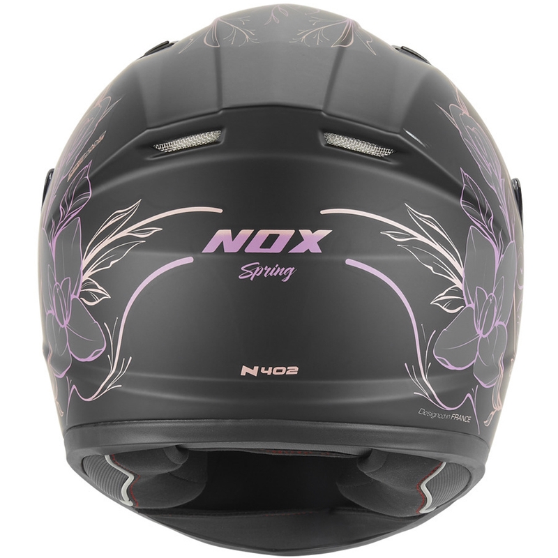 Otroška motoristična čelada NOX N731 Spring, mat črno-roza
