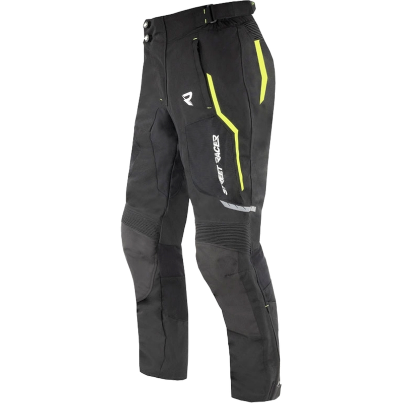Moto hlače Street Racer Flex Air črno-fluo rumene - 2. kakovost - II. kakovost