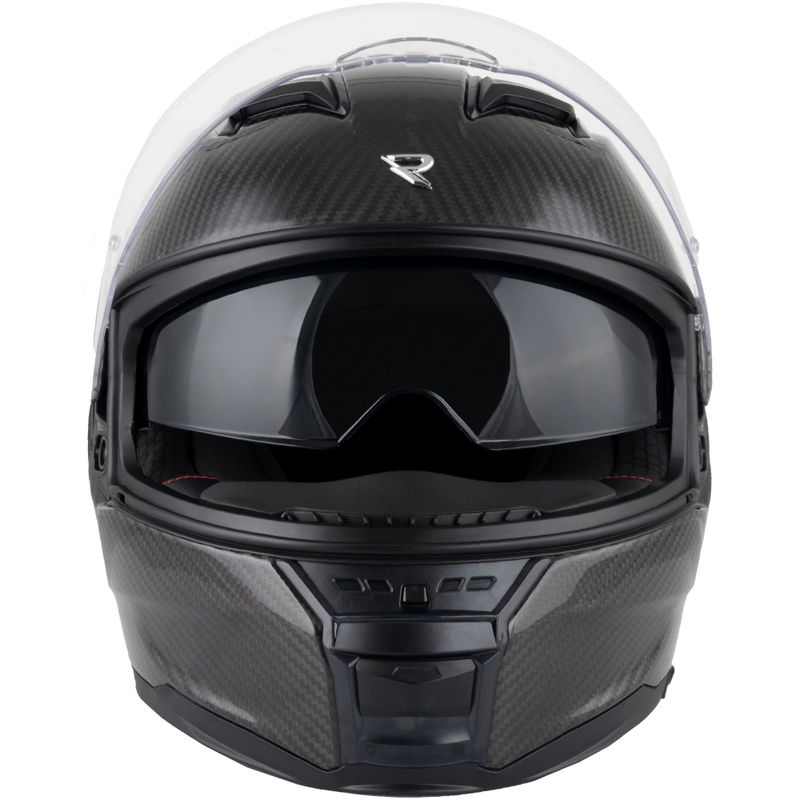 Čelada za motor Street Racer Titan Carbon, črna, z integriranim obrazom - II. kakovost