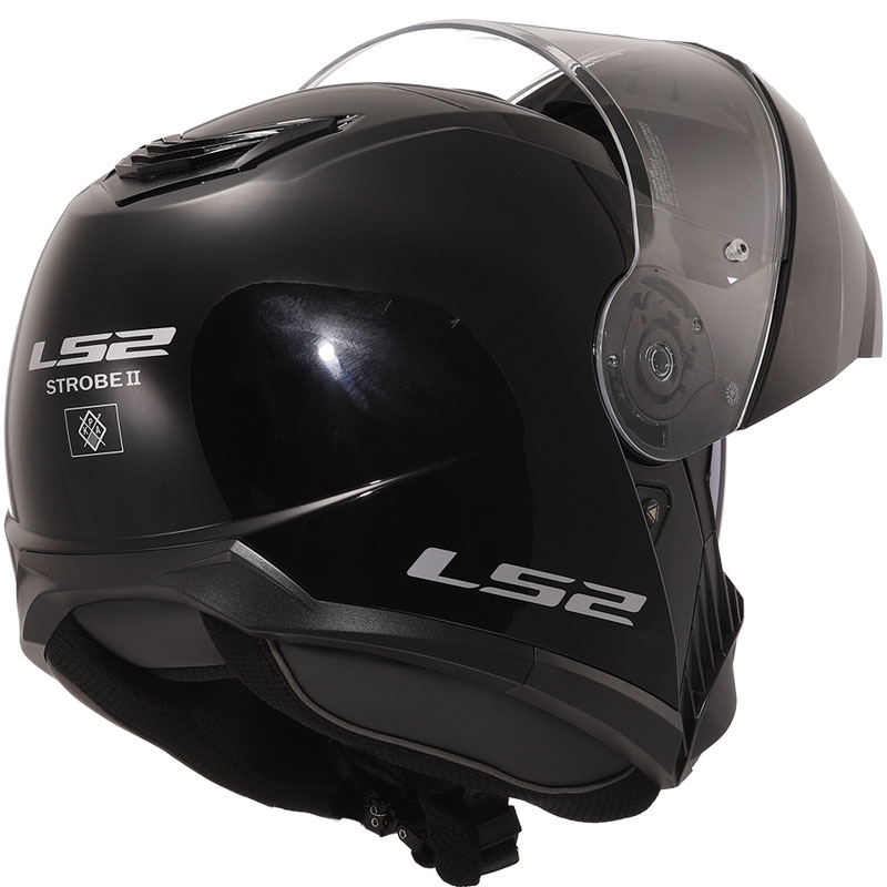 Preklopna čelada LS2 FF908 Strobe II črna sijajna - II. kakovost