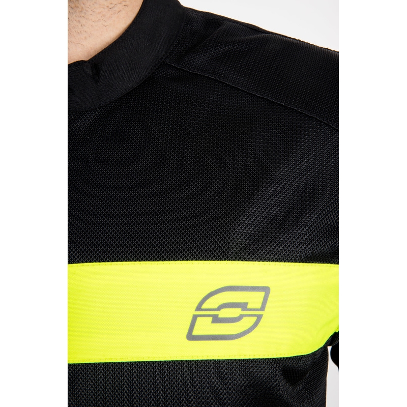 Motoristična jakna Ozone Dart črno-fluo rumena - 2. kakovost - II. kakovost